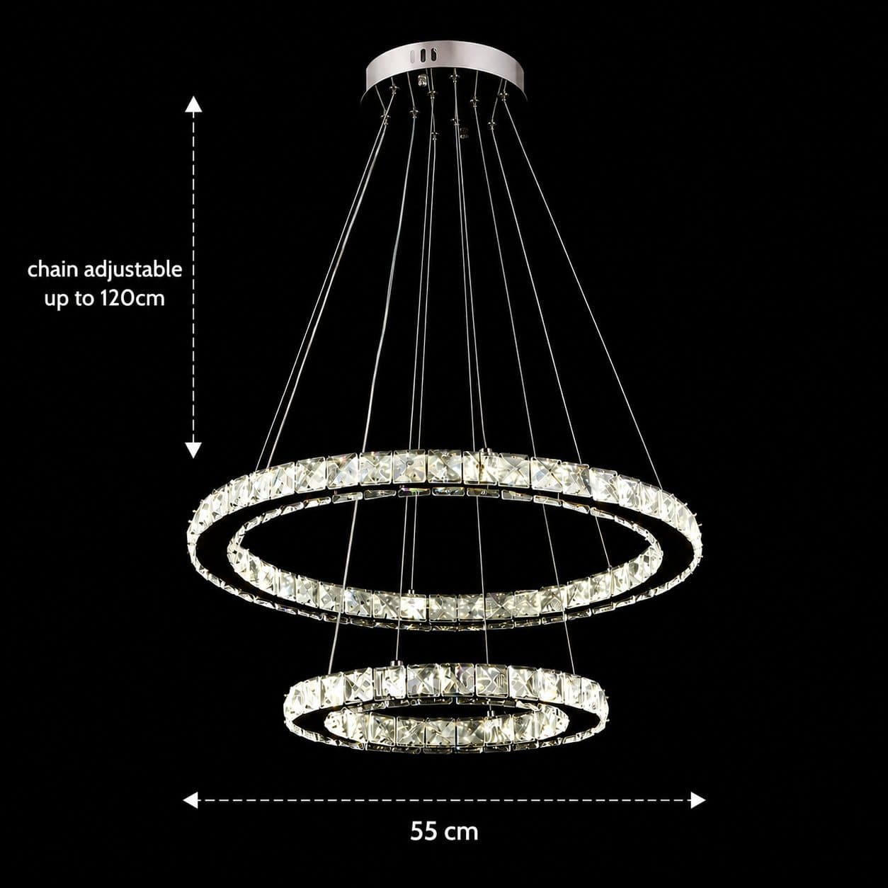 Lustra LED cu telecomanda Flippy PRISM LUMINIS 58W — imagine 14