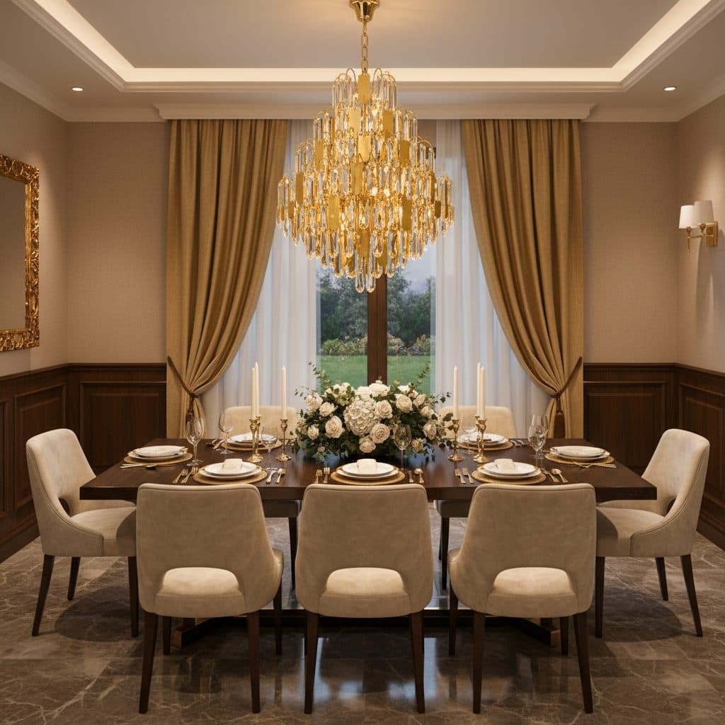 Candelabru Flippy Cristal TIER Eleganza 10x E14 D50 cm Auriu — imagine 7