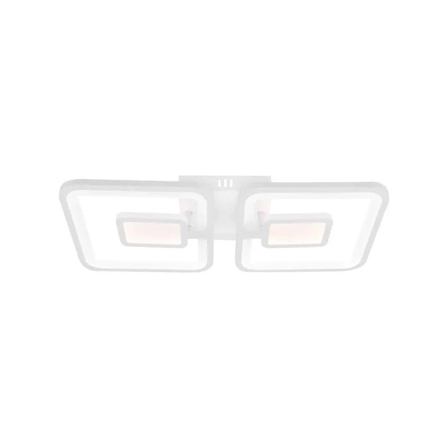 Lustra LED Flippy 28W 2 Patrate telecomanda lumina Rece/Calda/Neutra Dimabila Alb — imagine 4