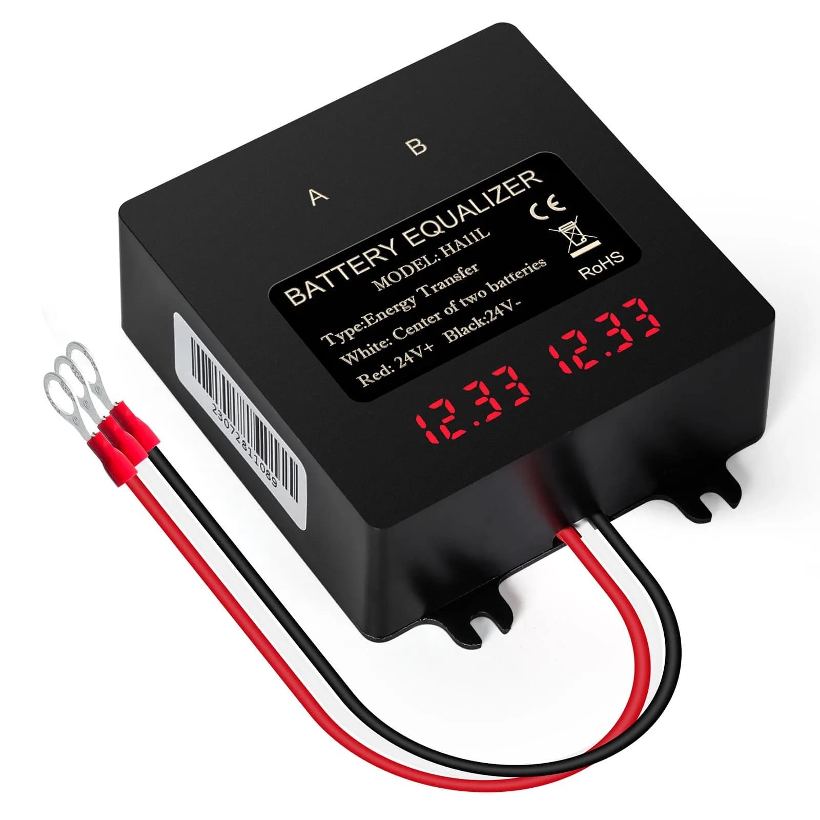 Egalizator alimentare baterii 2 x 12V pentru sisteme 24V cu display LCD — imagine 2