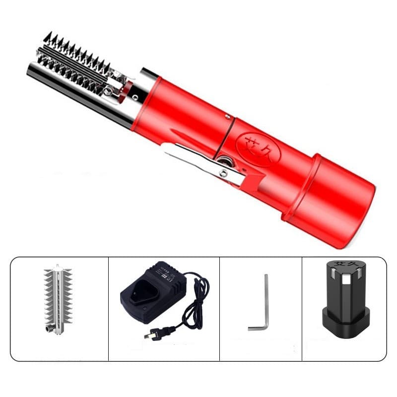 Curatator solzi peste electric Flippy, otel inoxidabil, rosu — imagine 5