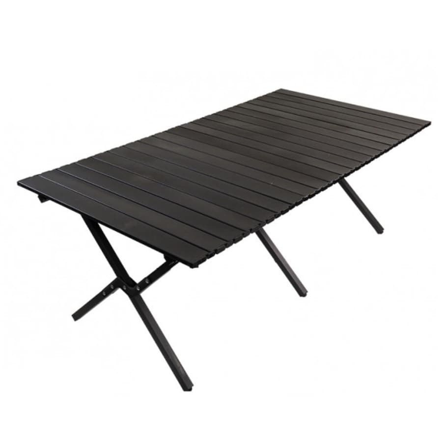 Masa camping pliabila Flippy, aluminiu, 120x60x43cm, negru — imagine 1