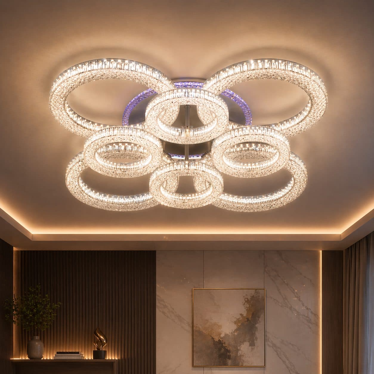 Lustra LED Flippy RONDA Regalis 141W 8 Cercuri — imagine 4