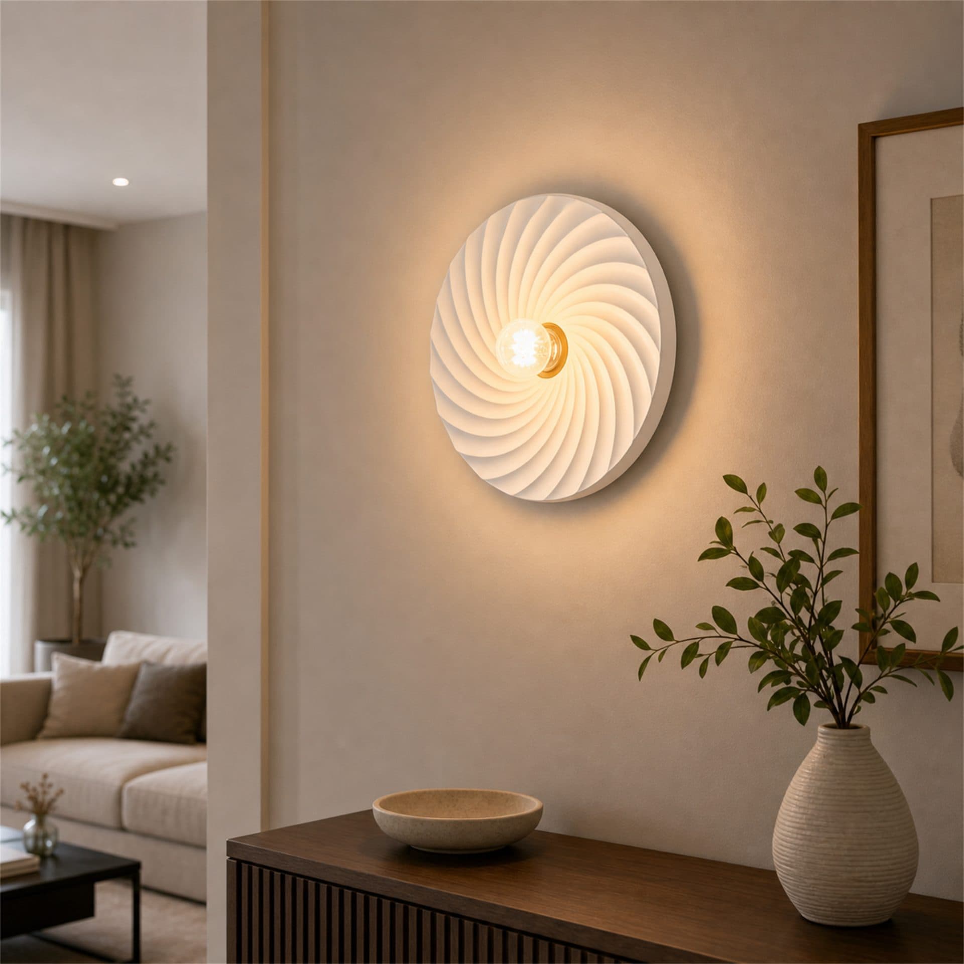 Aplica LED decorativa Flippy CONNO, 26cm, E27, polistiren, alb — imagine 8