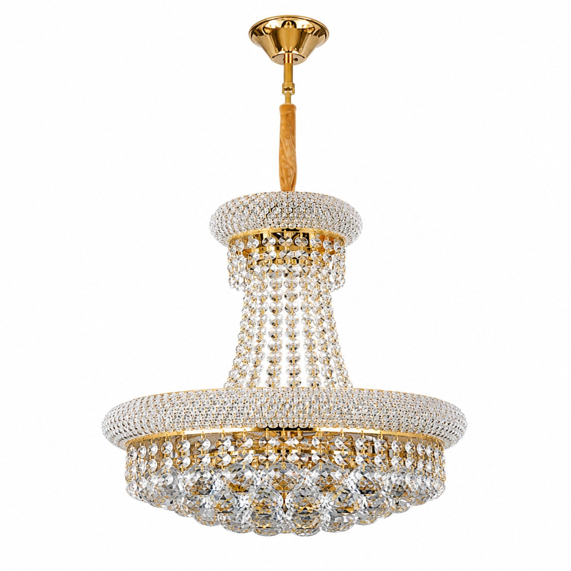 Candelabru Flippy Cristal NUVOLA Magno 15xE14 Diametru 60 cm Auriu — imagine 9