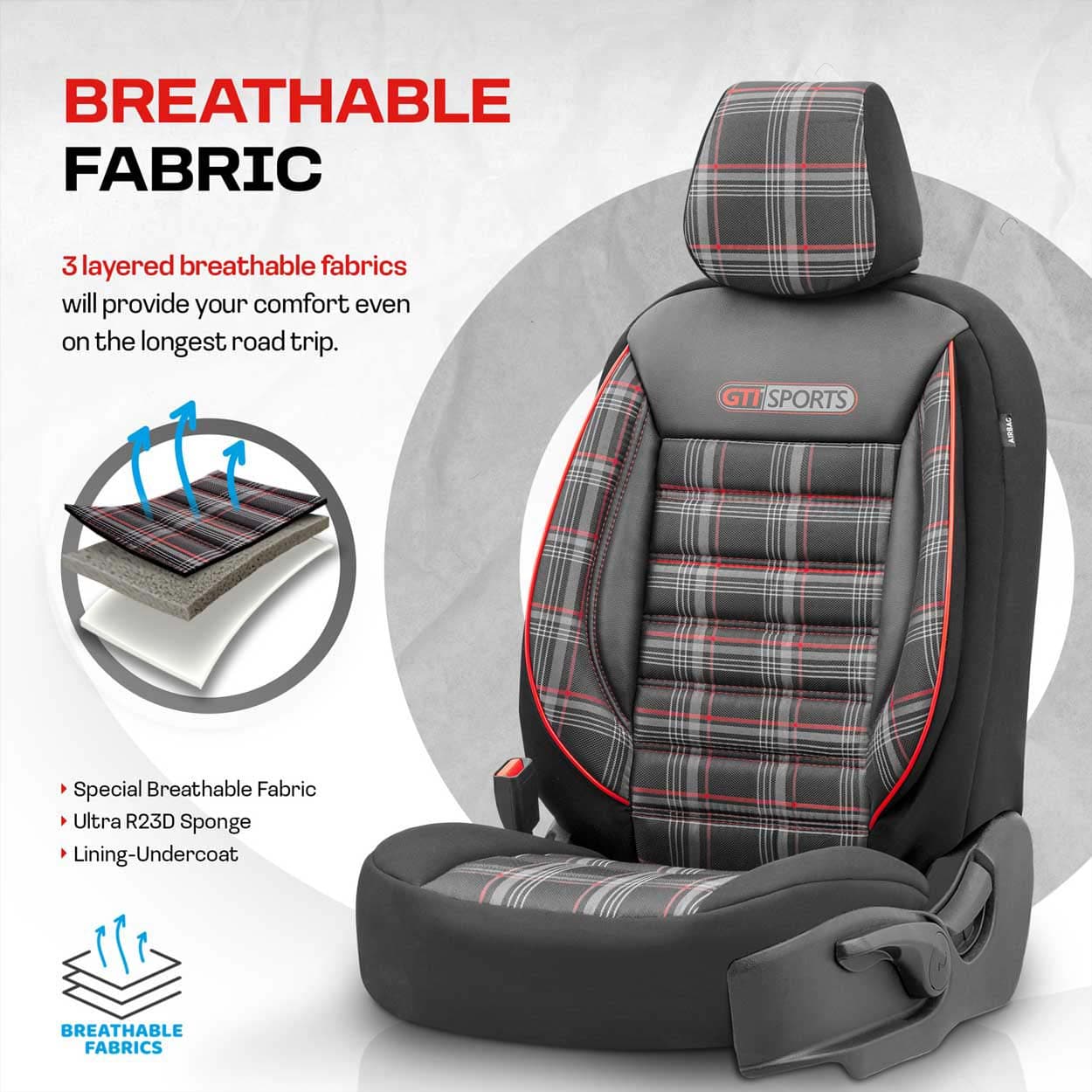 Set huse scaun auto OTOM PREMIUM Universale GTI SPORT 801 — imagine 4