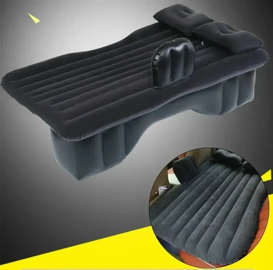 Saltea gonflabila auto pentru bancheta spate cu pompa electrica, 138 x 85cm, Neagra — imagine 6