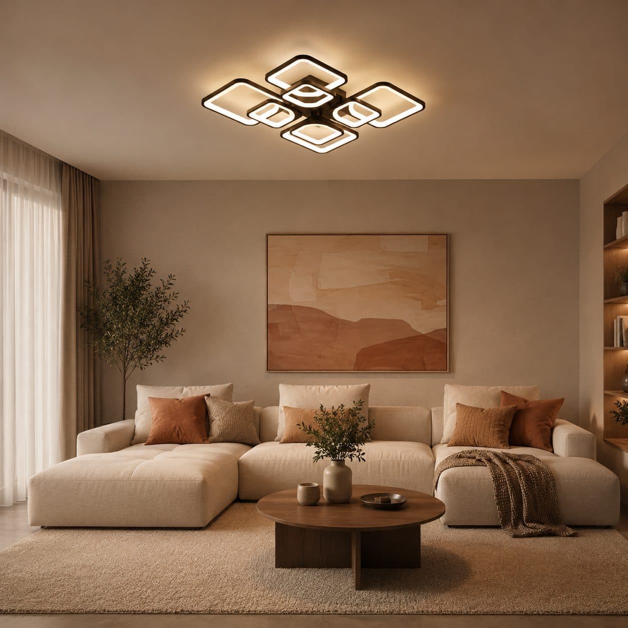 Plafoniera LED ZOE Flippy 8 Patrate 138W — imagine 6