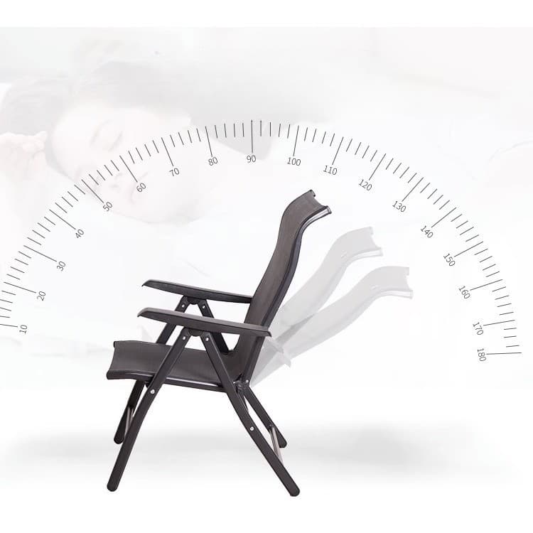 Scaun de gradina 2in1 Flippy, sezlong pliabil cu suport picioare, negru — imagine 3