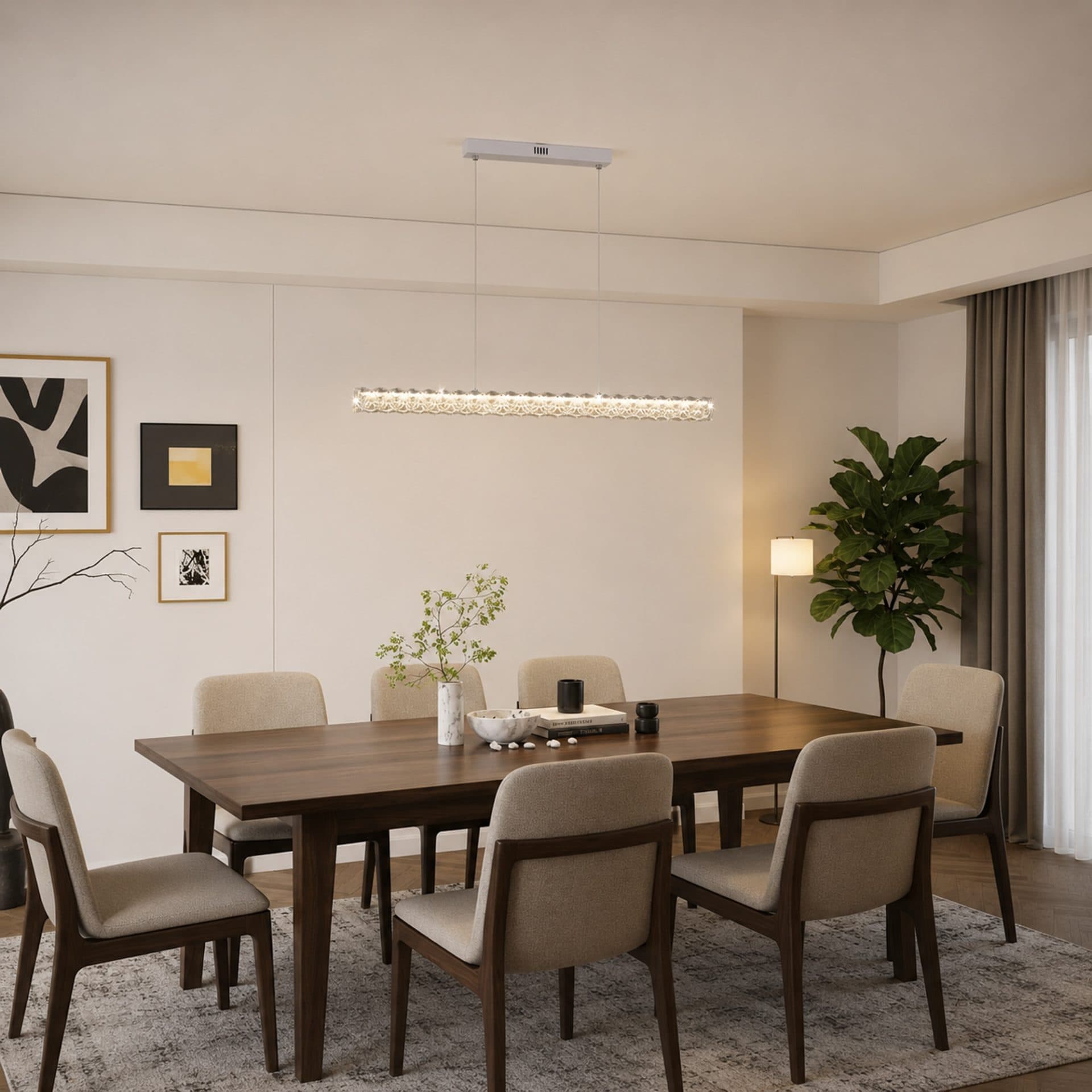 Lustra LED cu telecomanda Flippy KANGNING, 120W, Alb — imagine 3