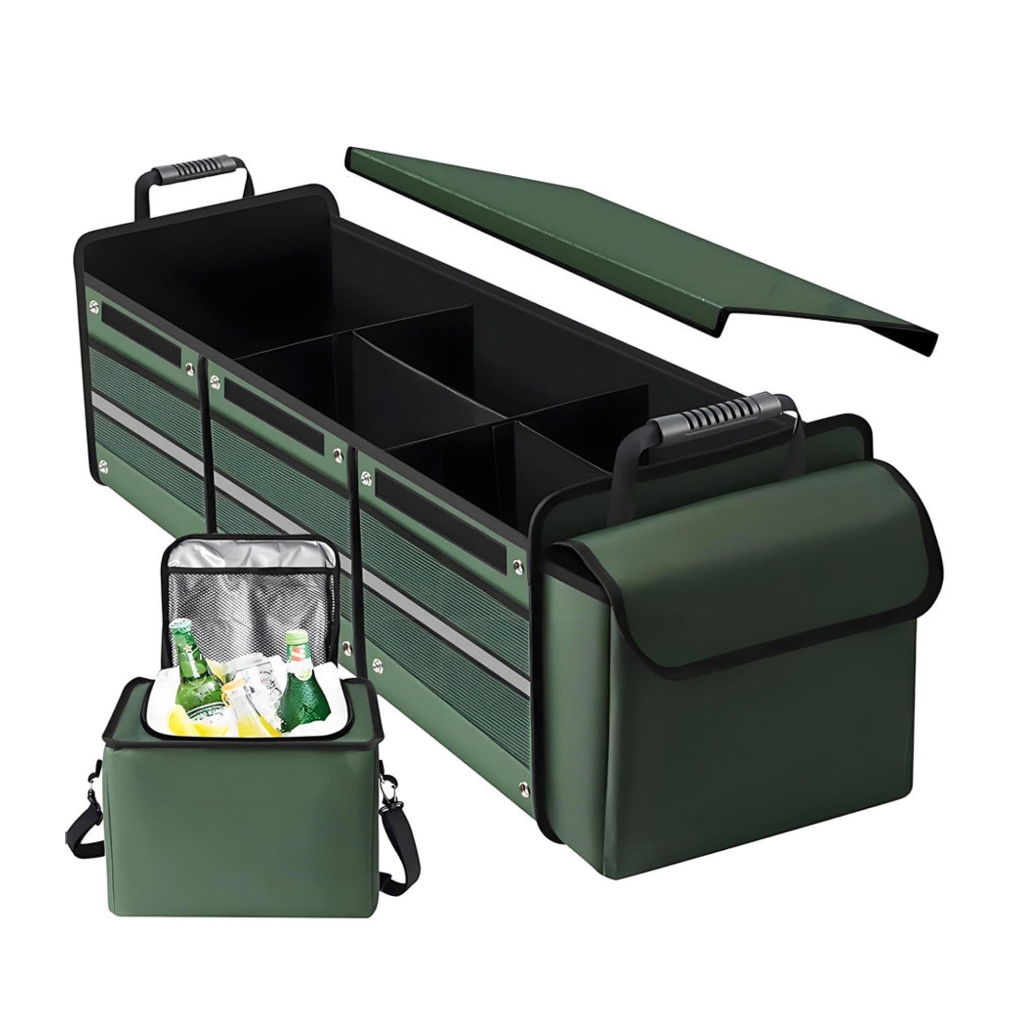 Organizator portbagaj auto Flippy pliabil cu geanta termoizolanta, verde — imagine 1