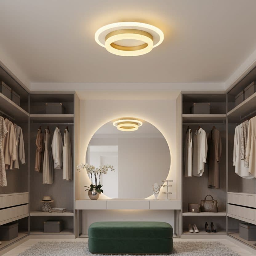 Lustra LED Rotunda 21W Flippy Alb Auriu — imagine 9