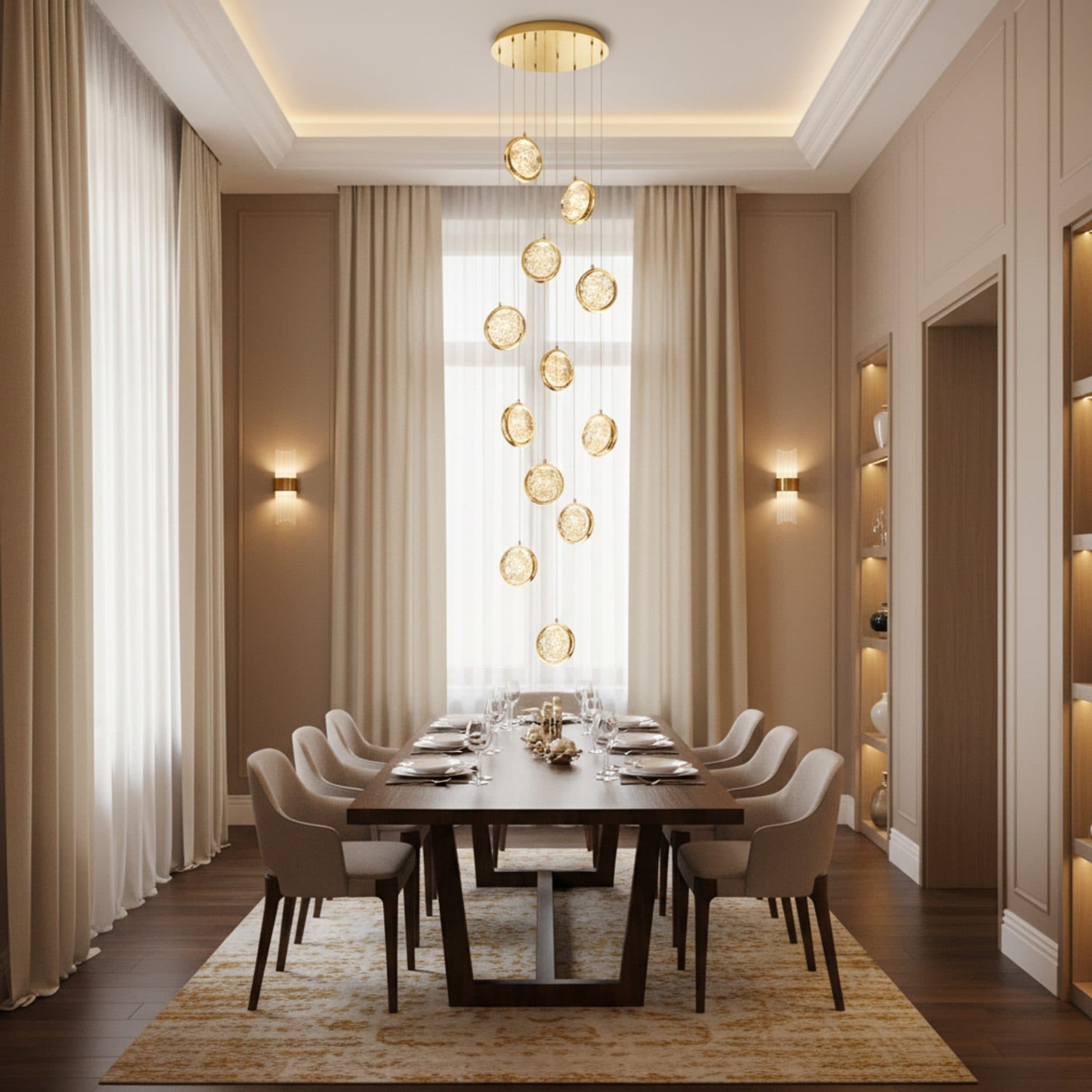 Candelabru Flippy Cristal LED Suspendat 36W 40cm — imagine 6
