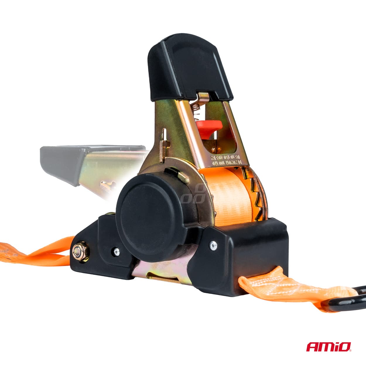 Chinga de asigurare marfa cu retractare automata AMIO S-TYPE 1000kg 38mm x 4m — imagine 3