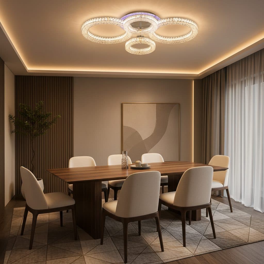 Lustra LED RONDA Magno Flippy 78W 4 Cercuri — imagine 4