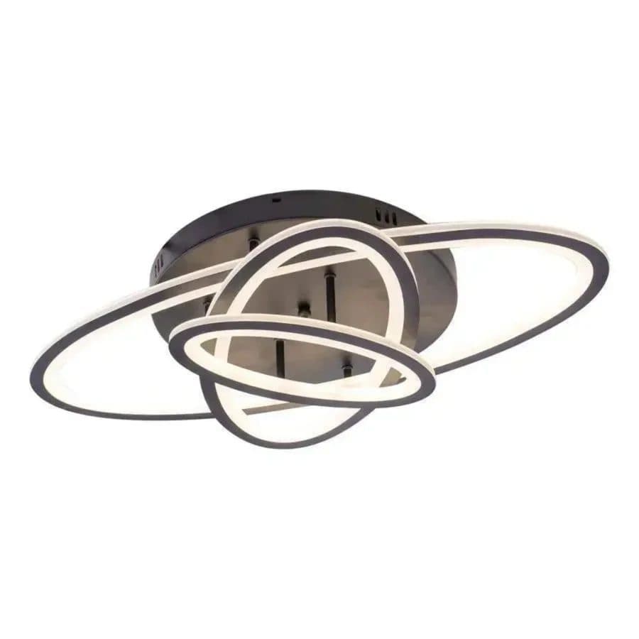 Lustra LED Flippy 78W 3 Elipse lumina Rece/Calda/Neutra Negru — imagine 5