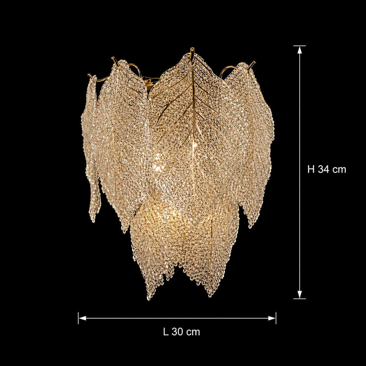 Aplica Cristal Flippy LACE, Auriu Lucios, 3x E14 — imagine 8