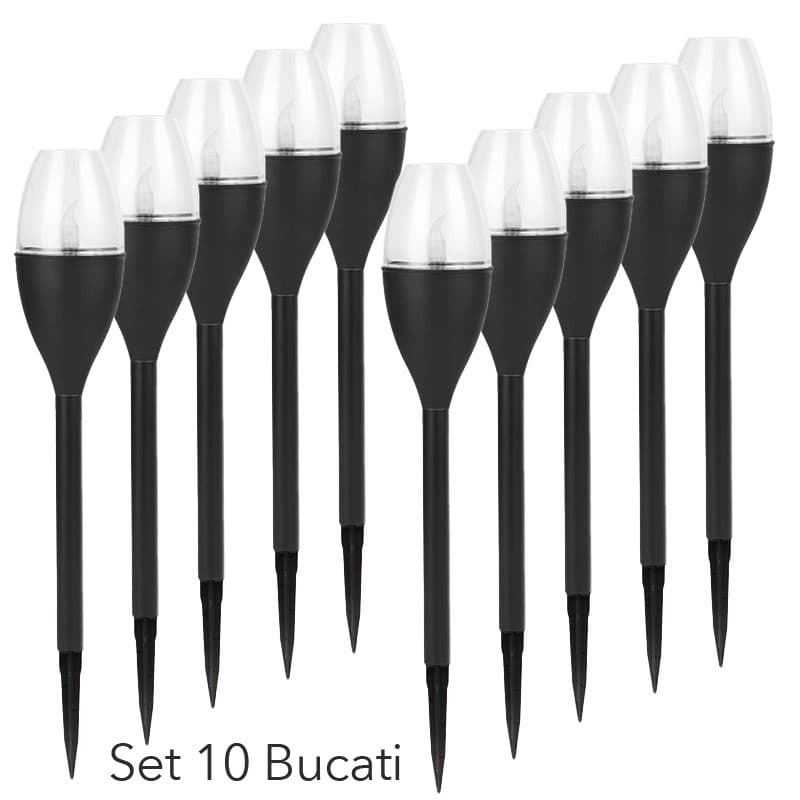 Lampa solara LED gradina Flippy, set 10 bucati, tip pahar de vin — imagine 2