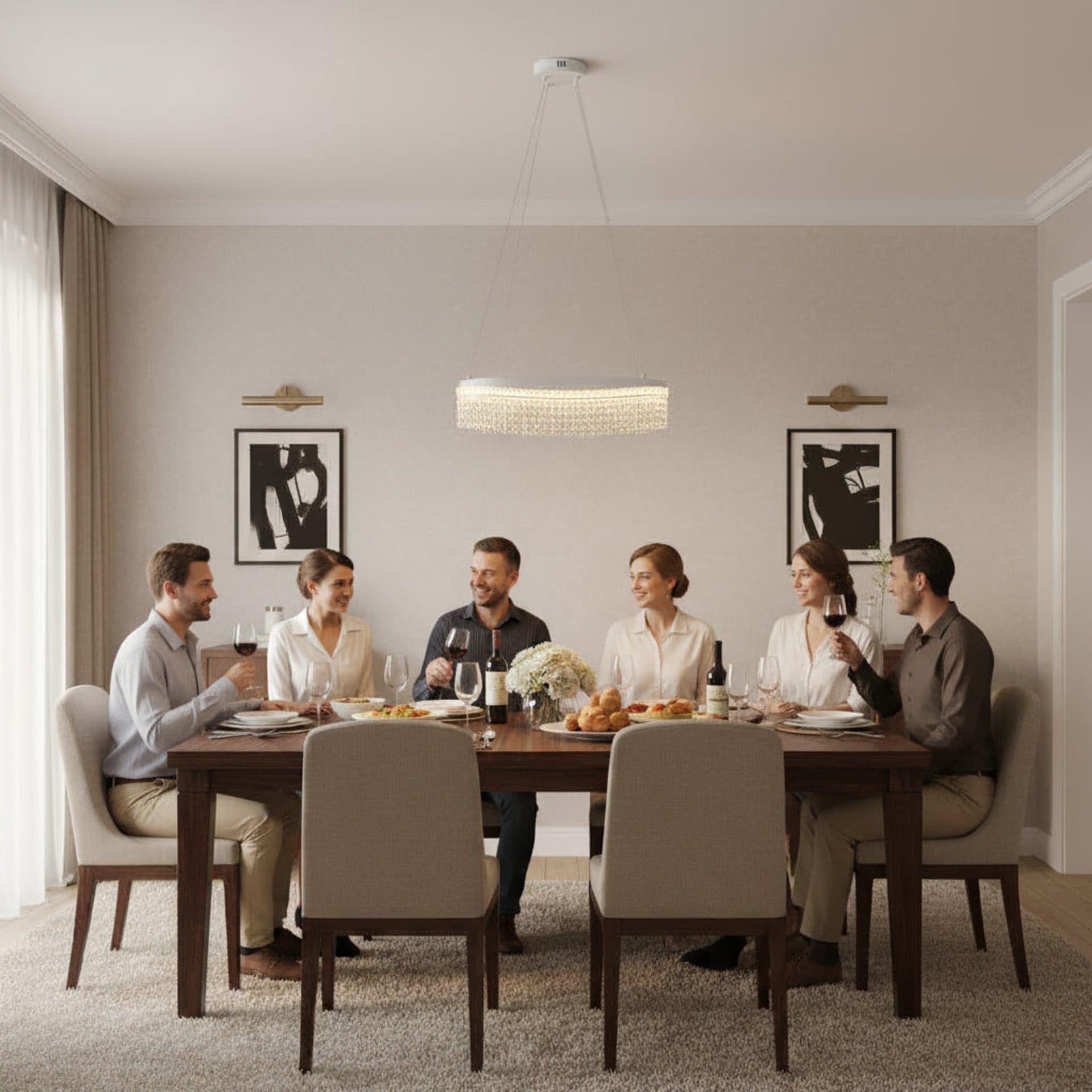 Candelabru Flippy Cristal VOLNA Magno 124W D60cm — imagine 3