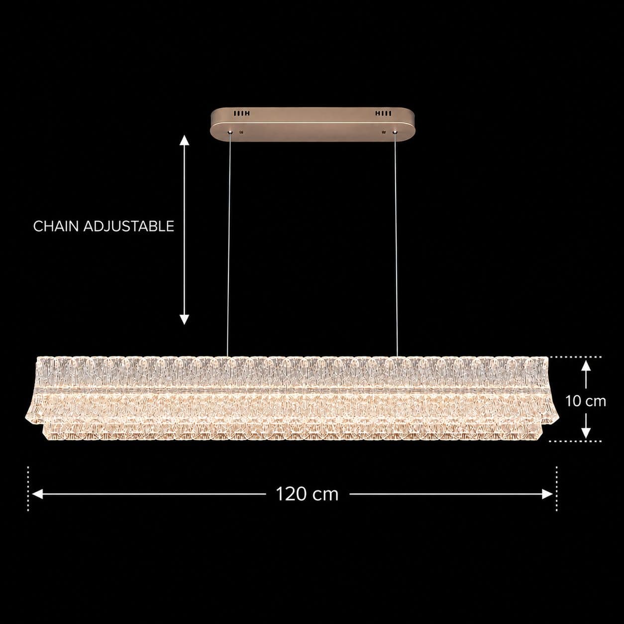 Lustra LED Flippy Suspendata Liniara 160W Auriu — imagine 9