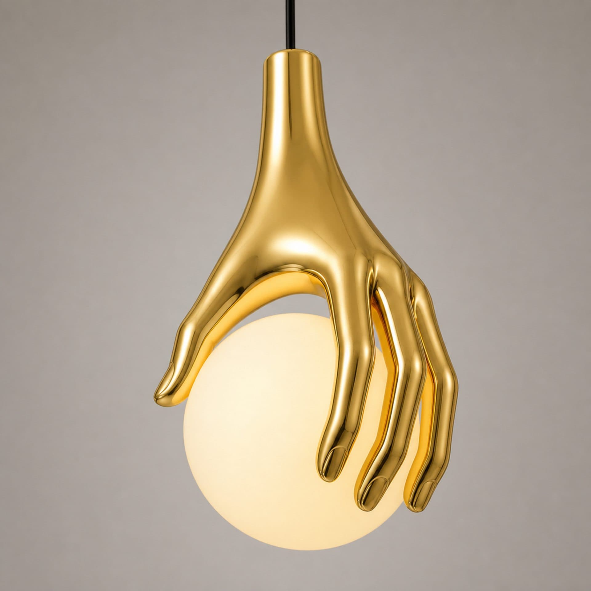 Lustra LED Flippy MANOS Auriu Sticla si Resina — imagine 7