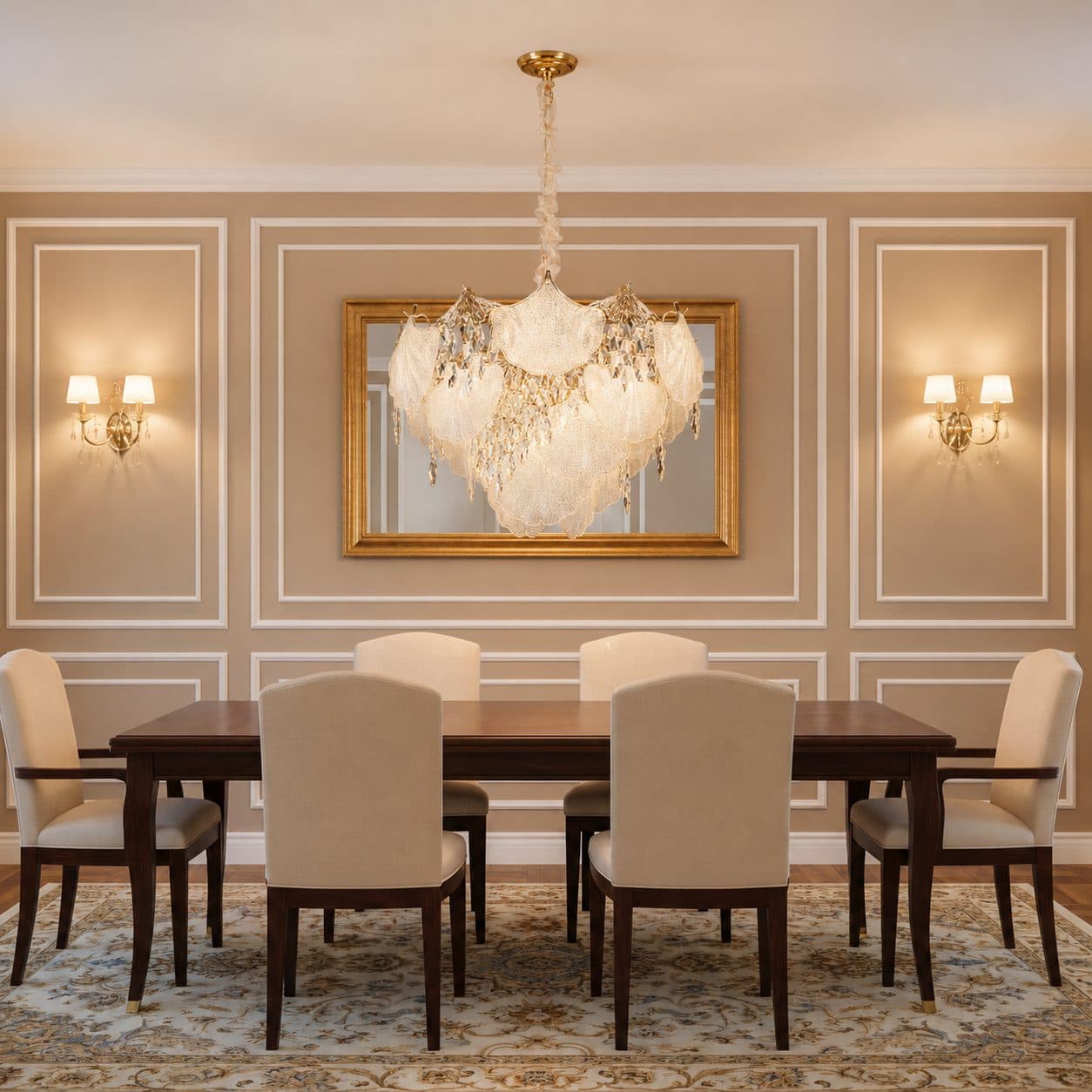Candelabru Flippy Cristal LUXE Magno 11x E14 Auriu Lucios Inaltime Reglabila — imagine 7