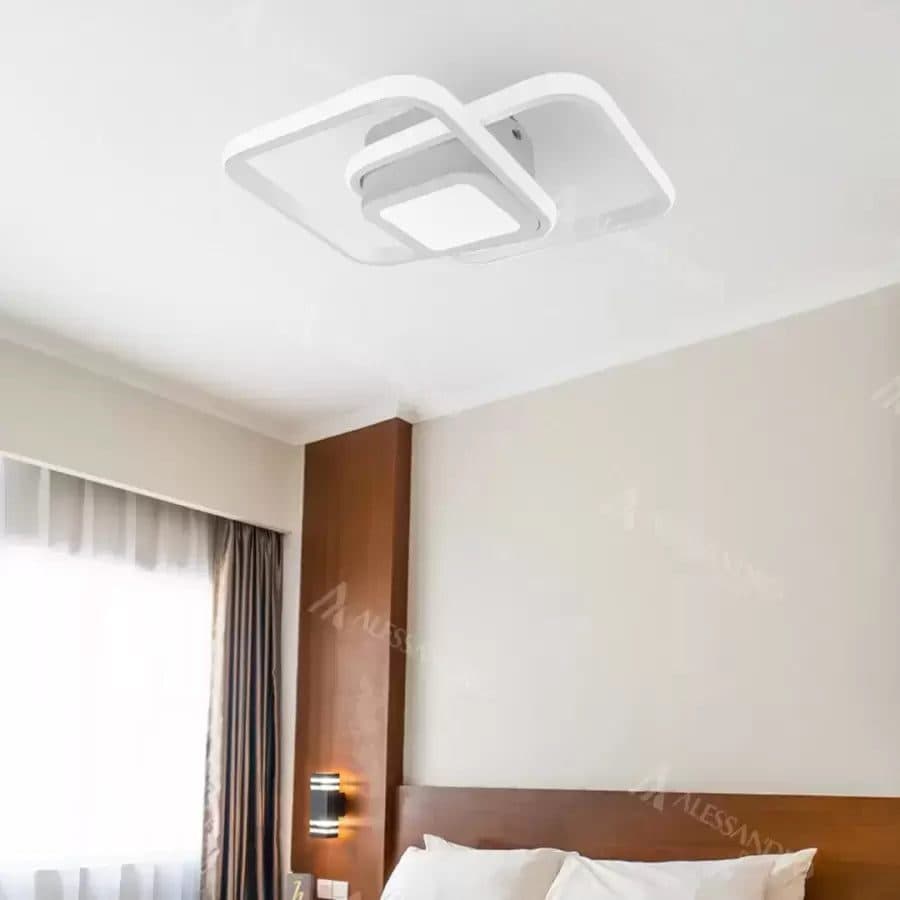 Lustra LED DUOFORM Flippy, 21W, design geometric, alb — imagine 10