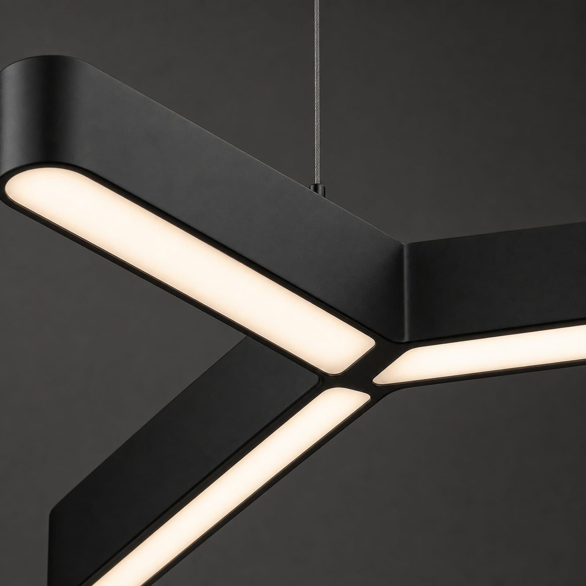 Lustra LED suspendata Flippy ANGLE 72cm 25W 6000K Negru — imagine 6