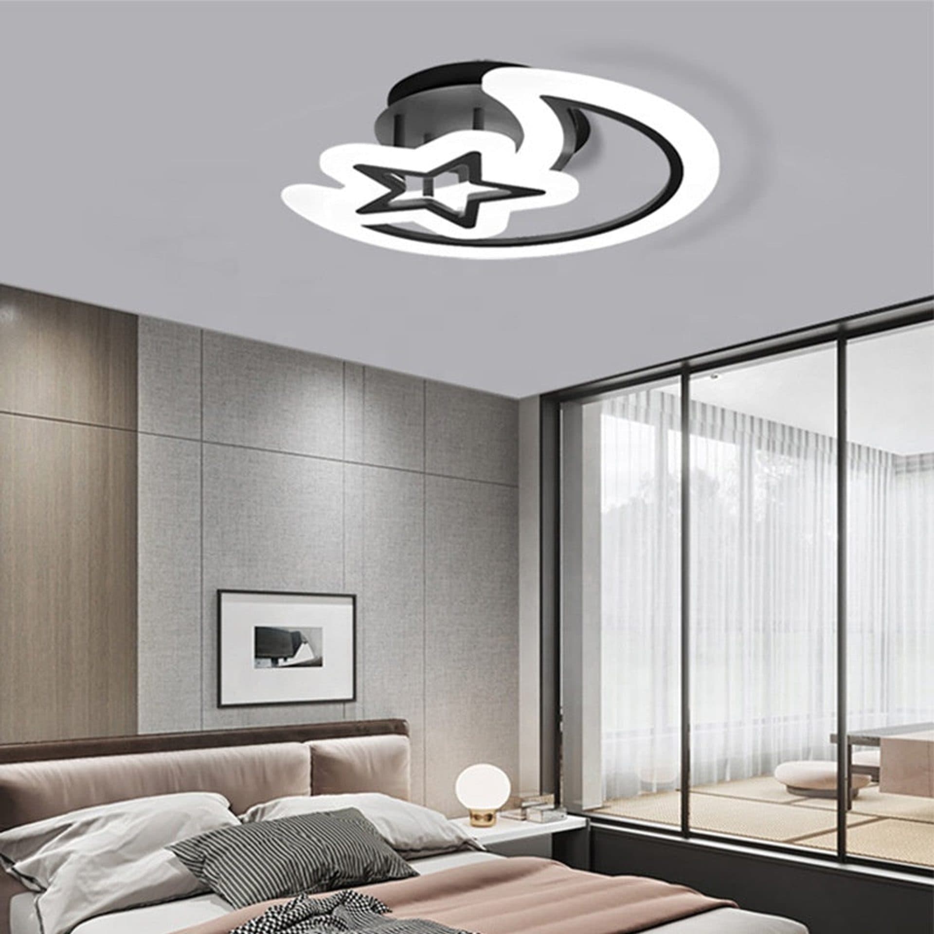 Lustra LED Flippy 59W 2 Elementete Telecomanda Negru — imagine 3