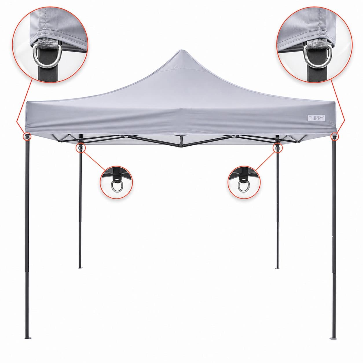 Pavilion pliabil Flippy 3x3m gri — imagine 5