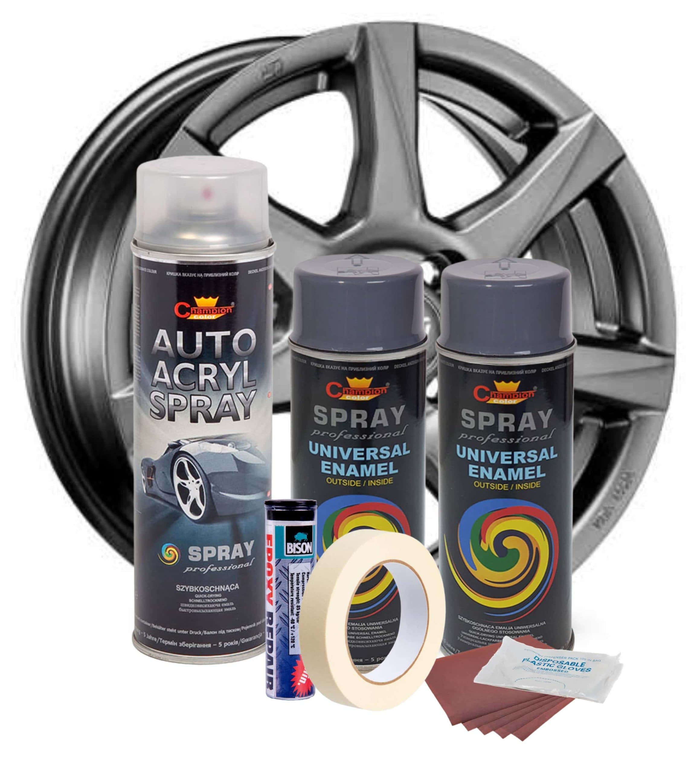 Kit reparatie si vopsire jante AVEX.ro Gri Inchis, V2 — imagine 1