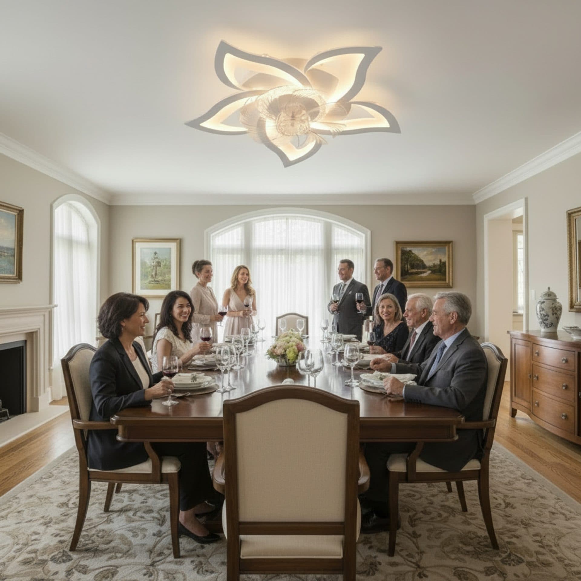 Lustra LED Ventilator Flippy DAFIA 49W 85cm Telecomanda — imagine 3