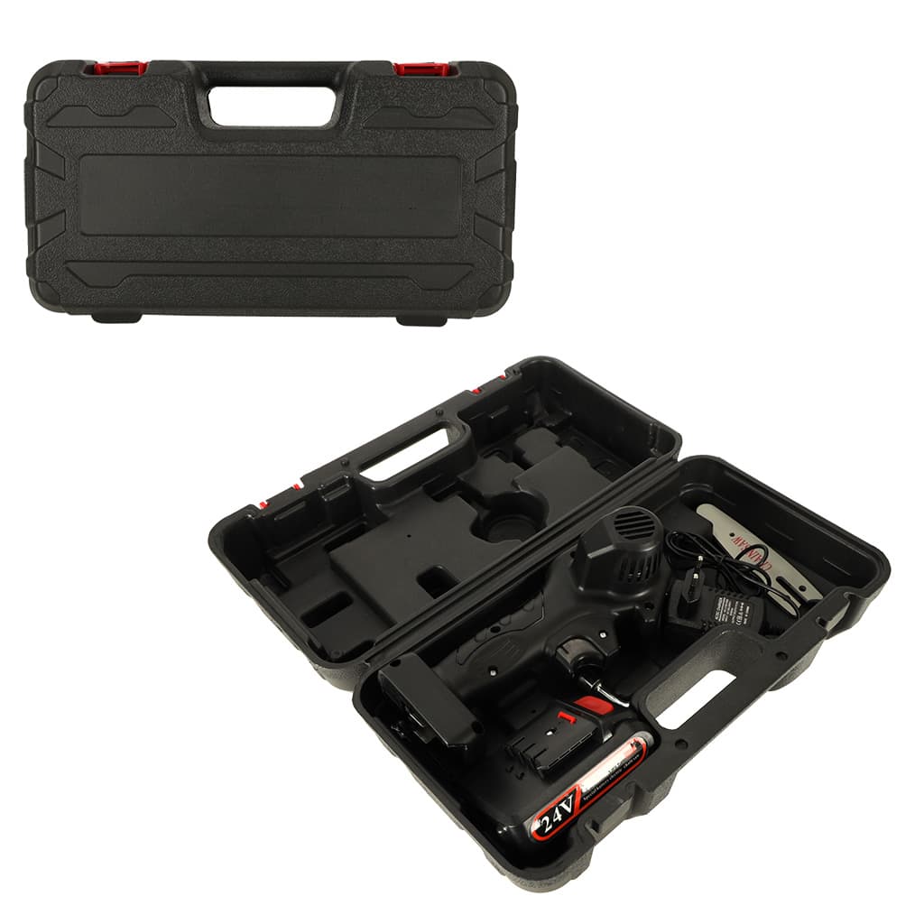 Ferastrau electric cu lant mini, cu bateria de 24V si valiza de transport — imagine 4