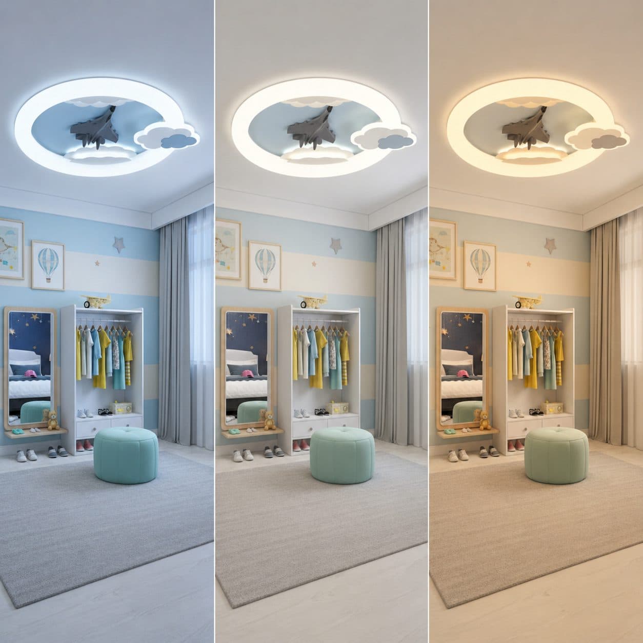 Lustra LED Flippy 72W Diametru 50cm Telecomanda Lumina Rece Calda Neutra — imagine 8