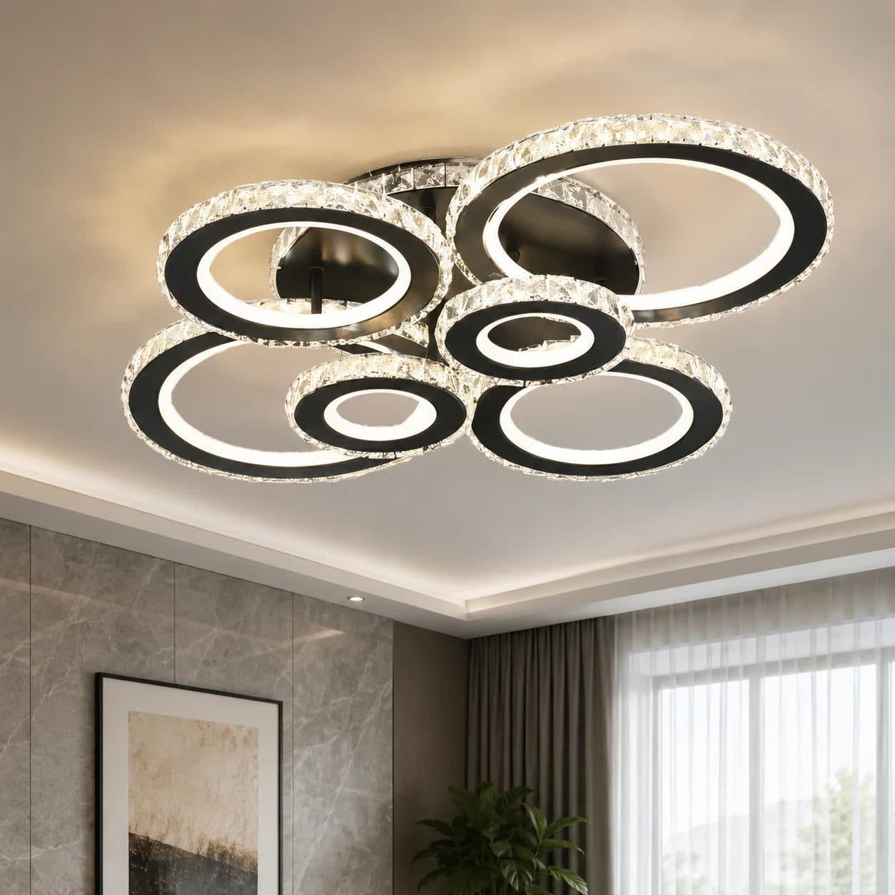Lustra LED cu telecomanda Flippy Nova Rotonda RGB 145W — imagine 11