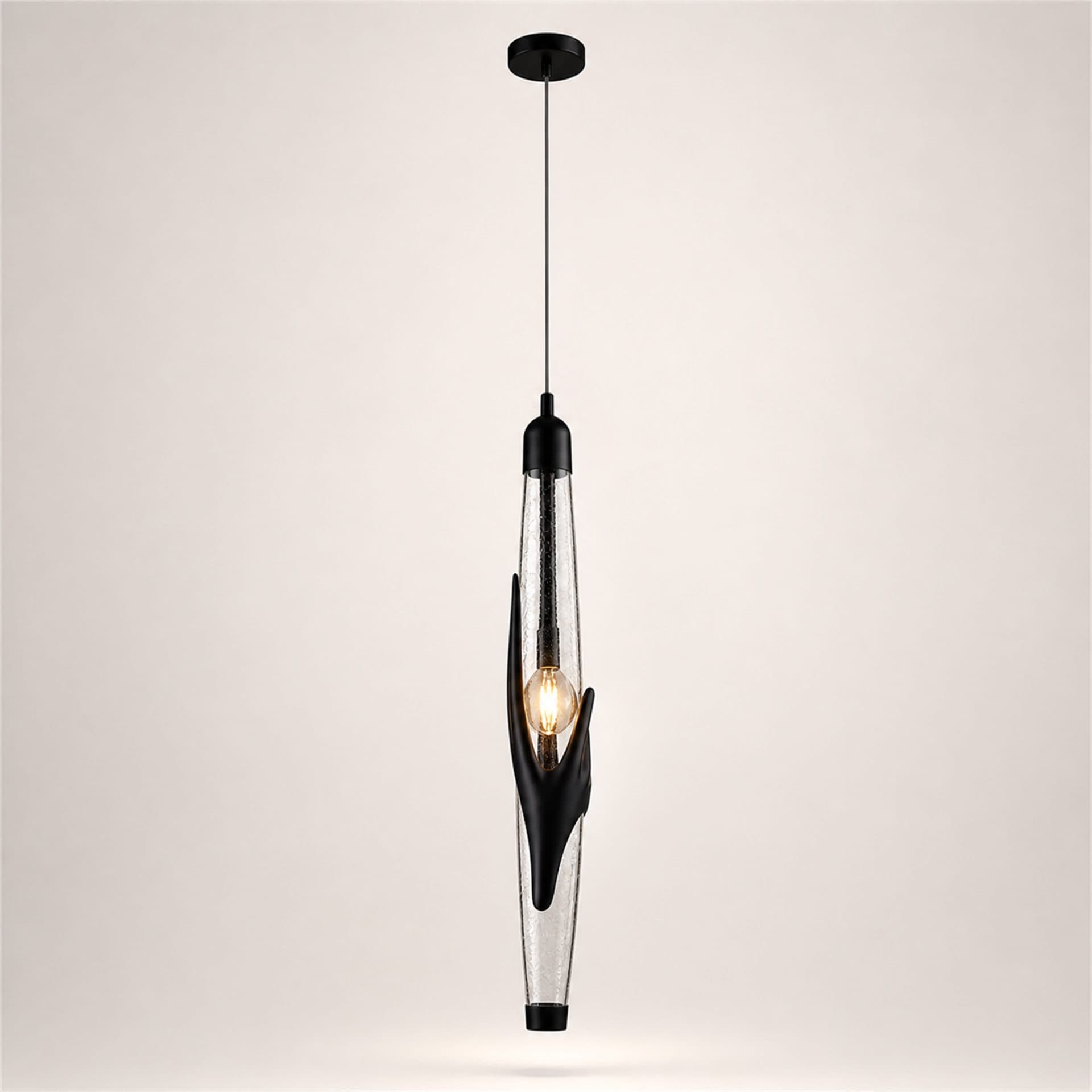 Lustra LED Flippy MANOS, Sticla si Resina, Negru — imagine 11
