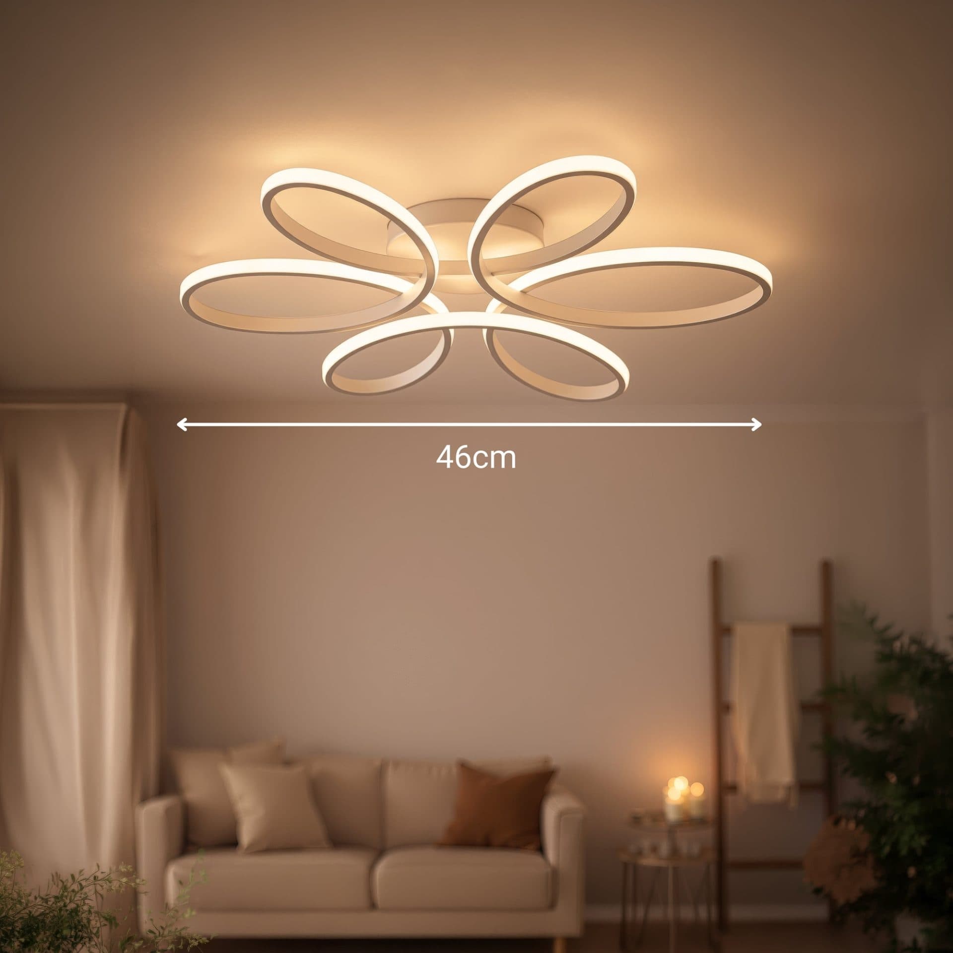 Plafoniera LED Flippy Design Floral 63W Alb — imagine 5