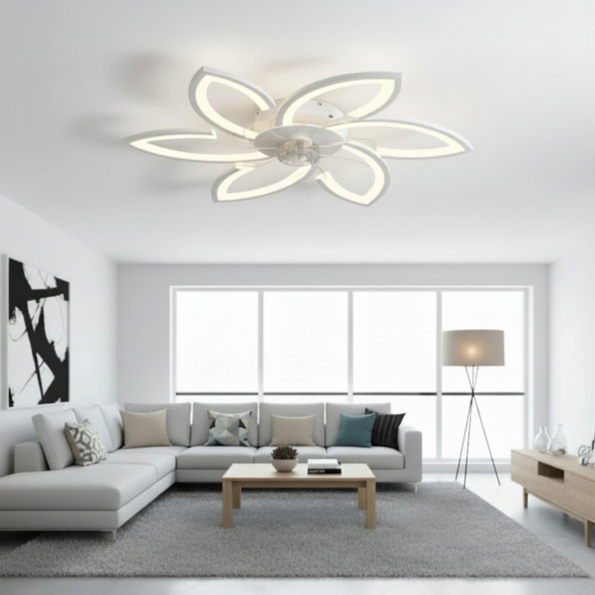 Lustra LED Ventilator Flippy 36W D76.5cm Telecomanda — imagine 2