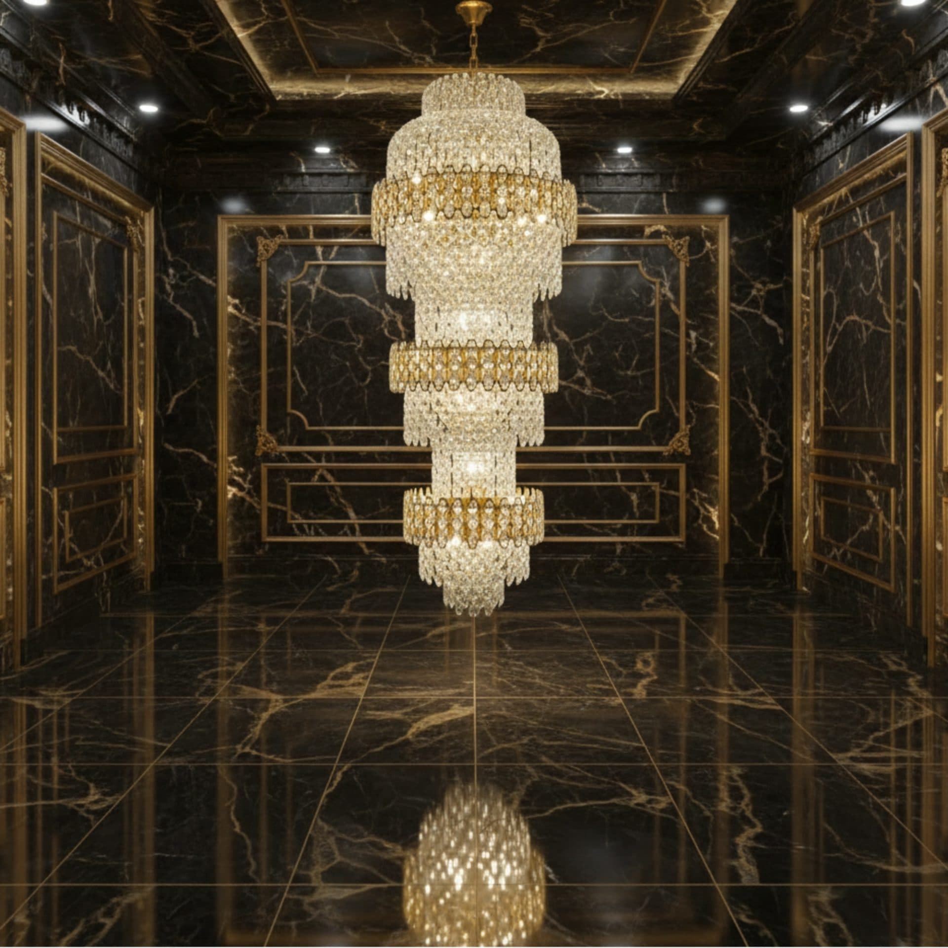 Candelabru Flippy Cristal TRIO Regalis 63xE14 Auriu Lucios — imagine 4
