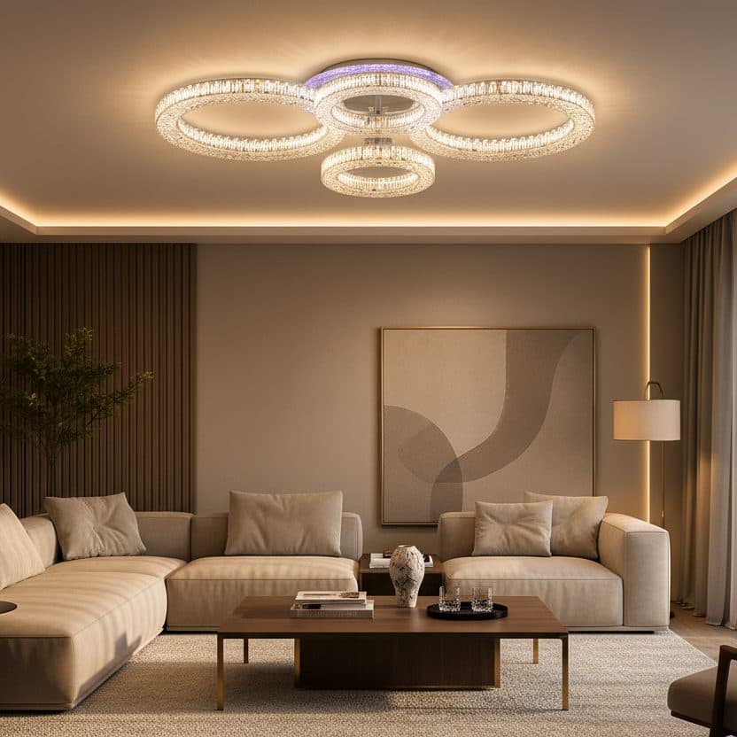 Lustra LED RONDA Magno Flippy 78W 4 Cercuri — imagine 2