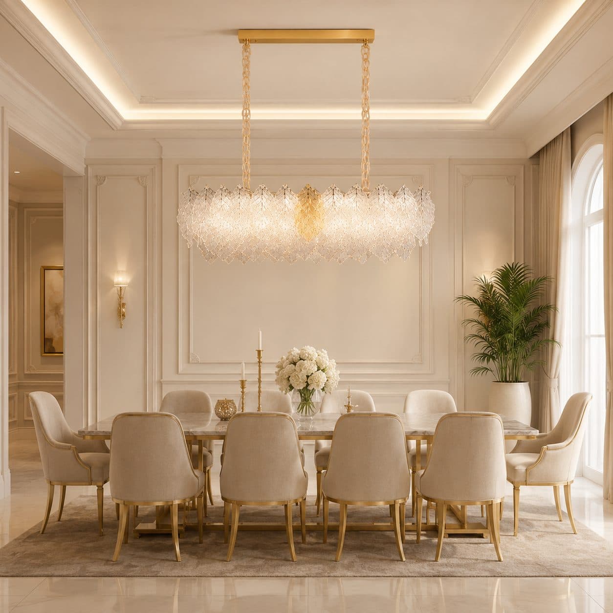 Candelabru Cristal LACE Royale 11xE14 Auriu Lucios Design Elegant — imagine 1