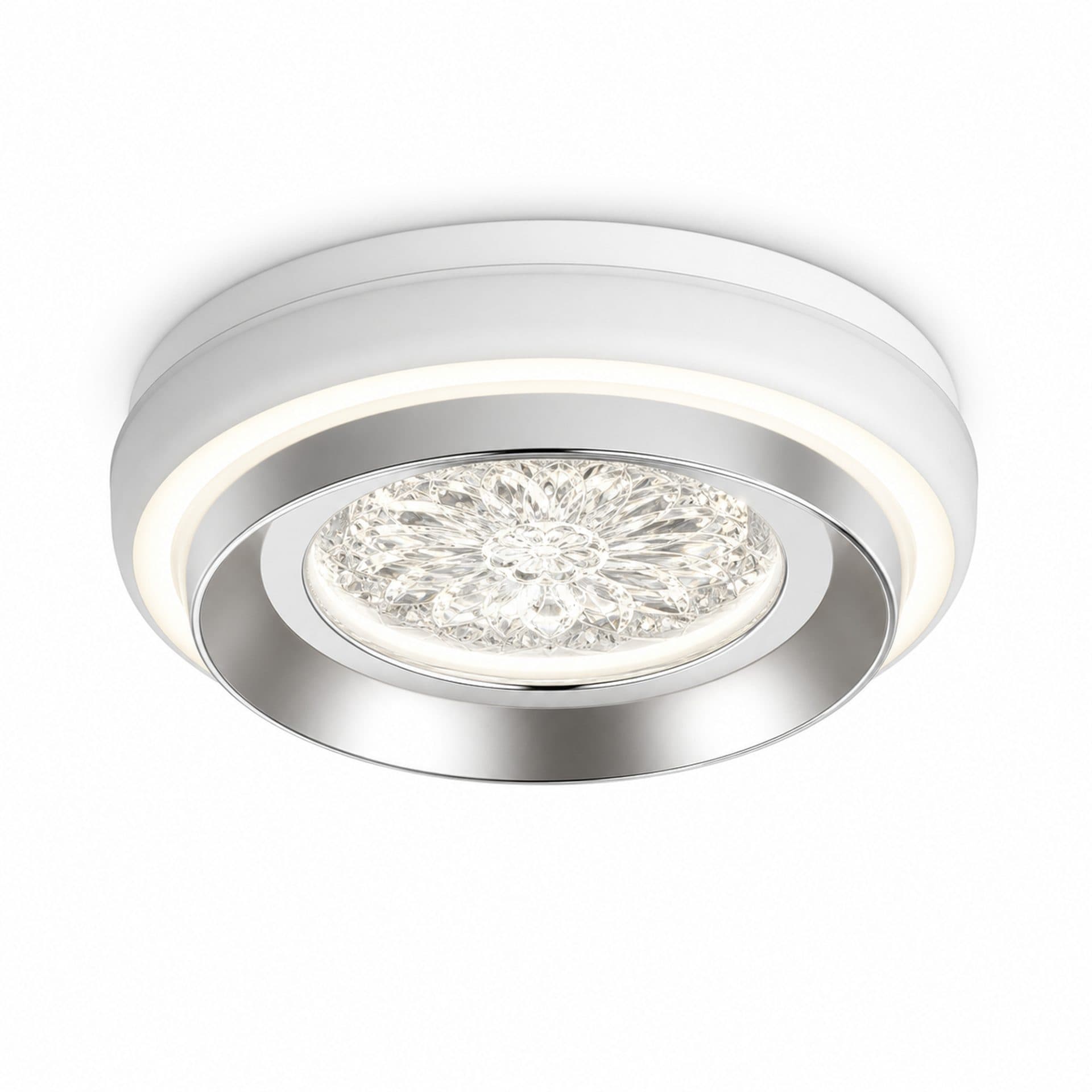 Lustra LED Flippy KALESO Petito 37W Diametru 24.5cm Lumina Calda/Neutra/Rece Alb Metal si Cristal — imagine 9