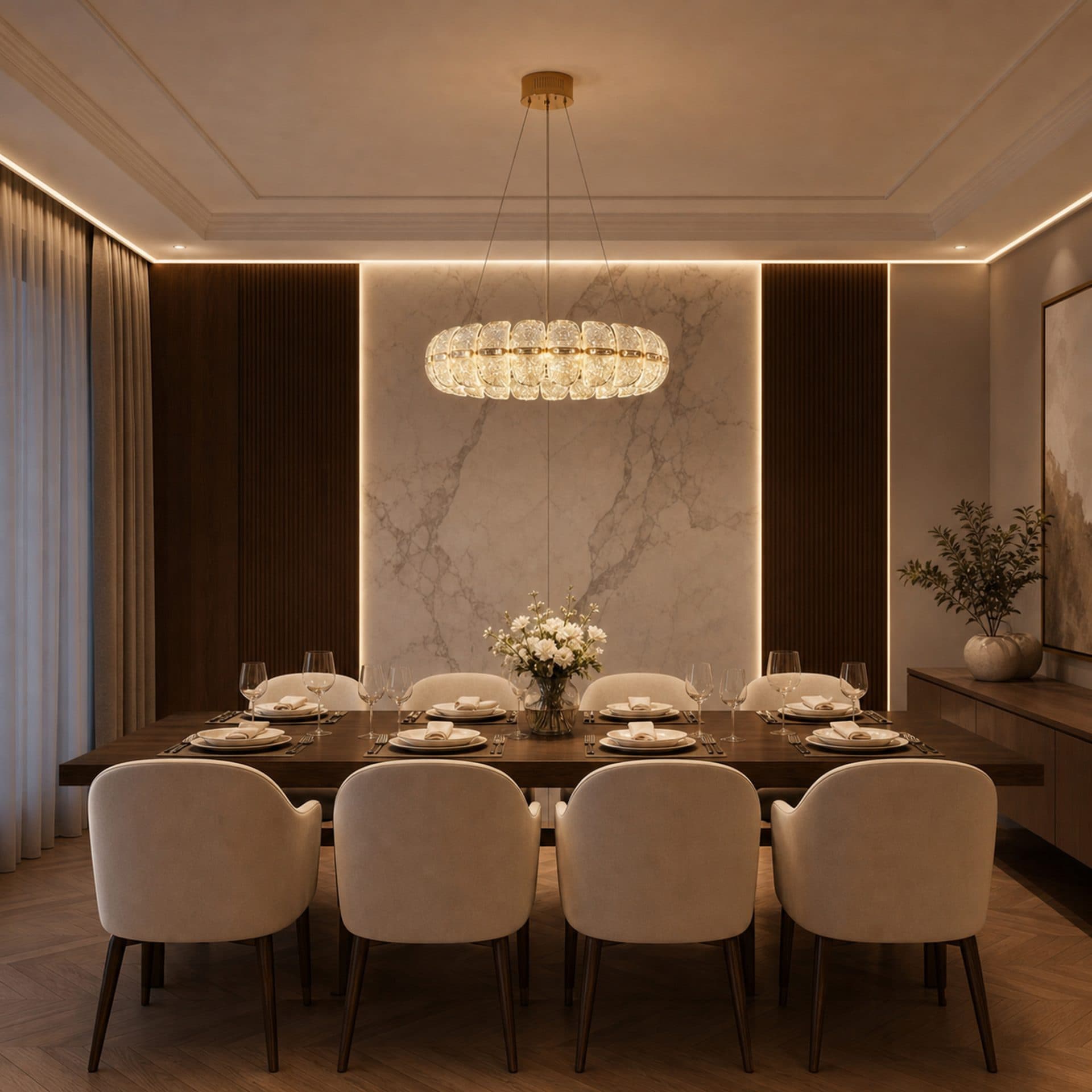 Lustra cristal Flippy MAYON Supremo, 80x80cm, 210W — imagine 6