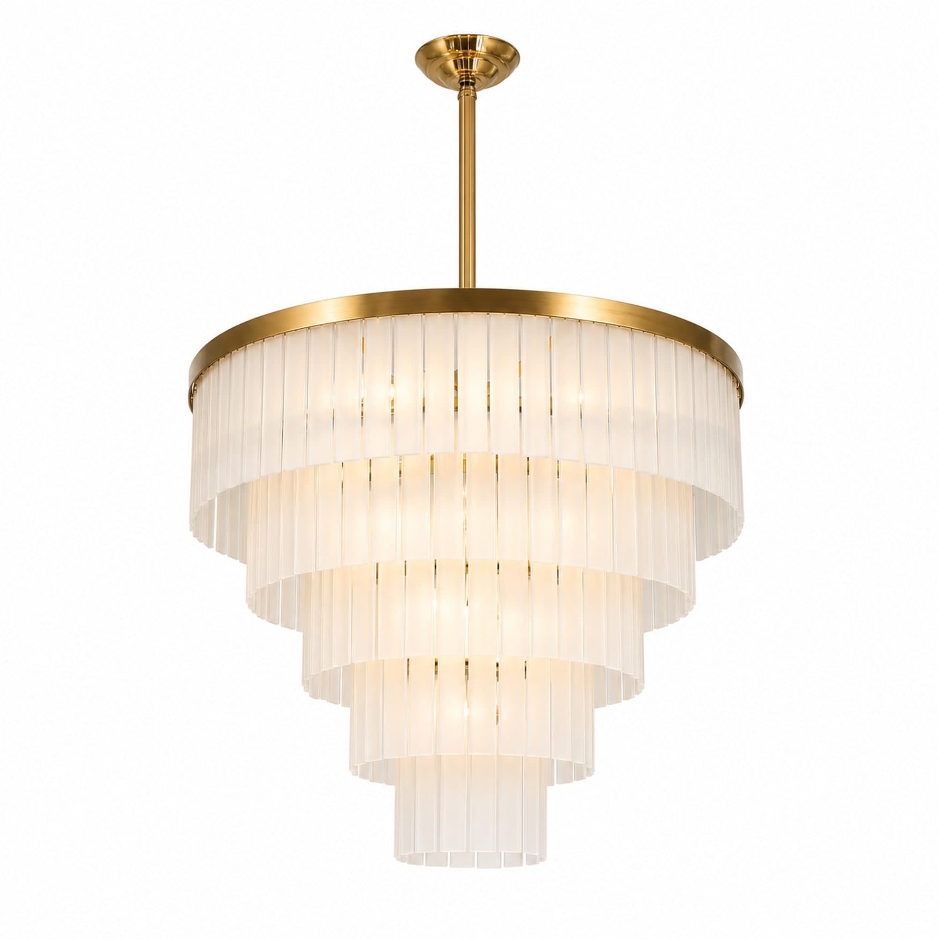 Candelabru cristal Flippy MUNTEAN Regalis, 15xE14, 80 cm, auriu — imagine 1