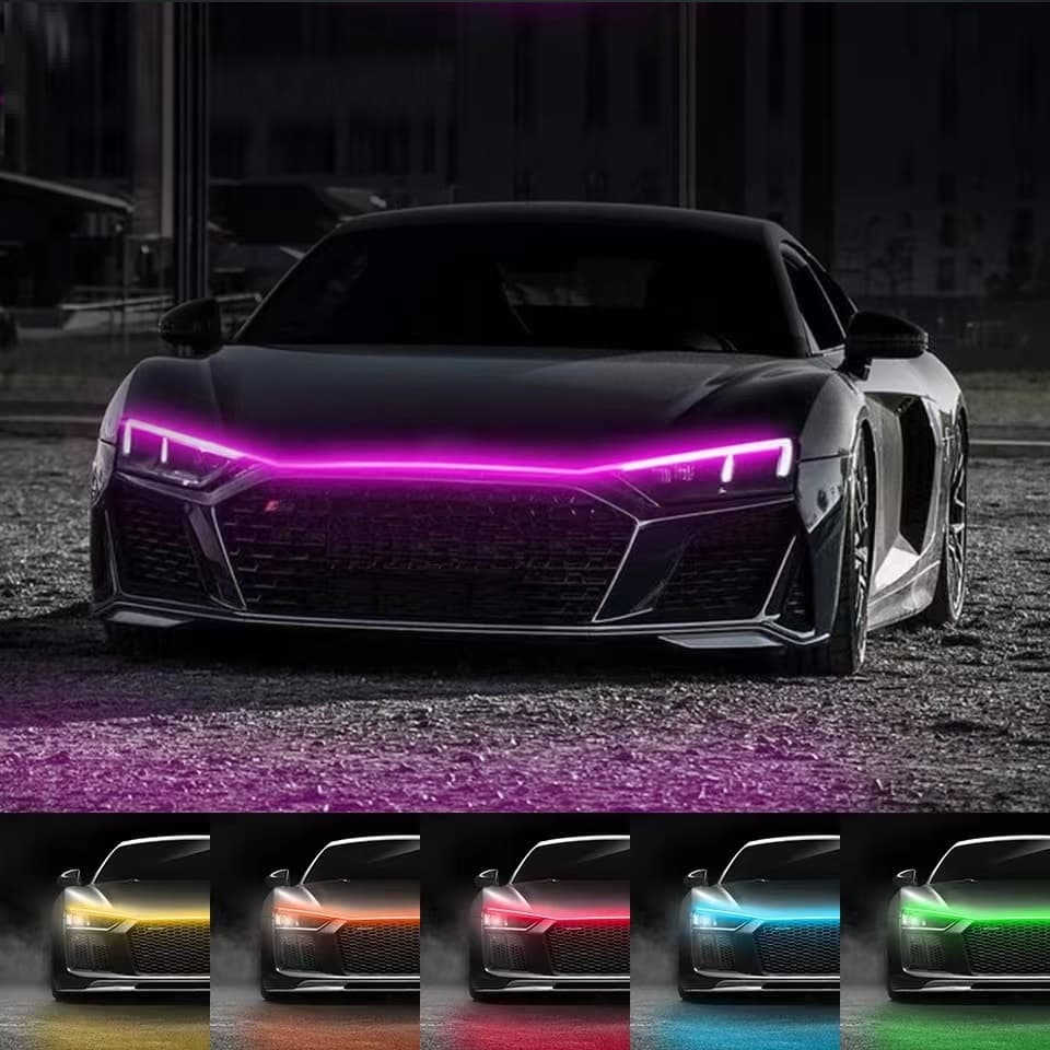 Banda LED iluminare capota RGB 12V 180cm — imagine 1