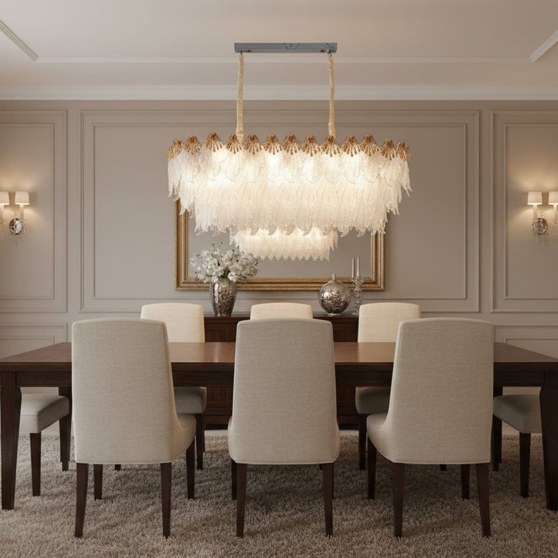 Candelabru Flippy Cristal MURANO Supremo 10xE14 Auriu — imagine 2