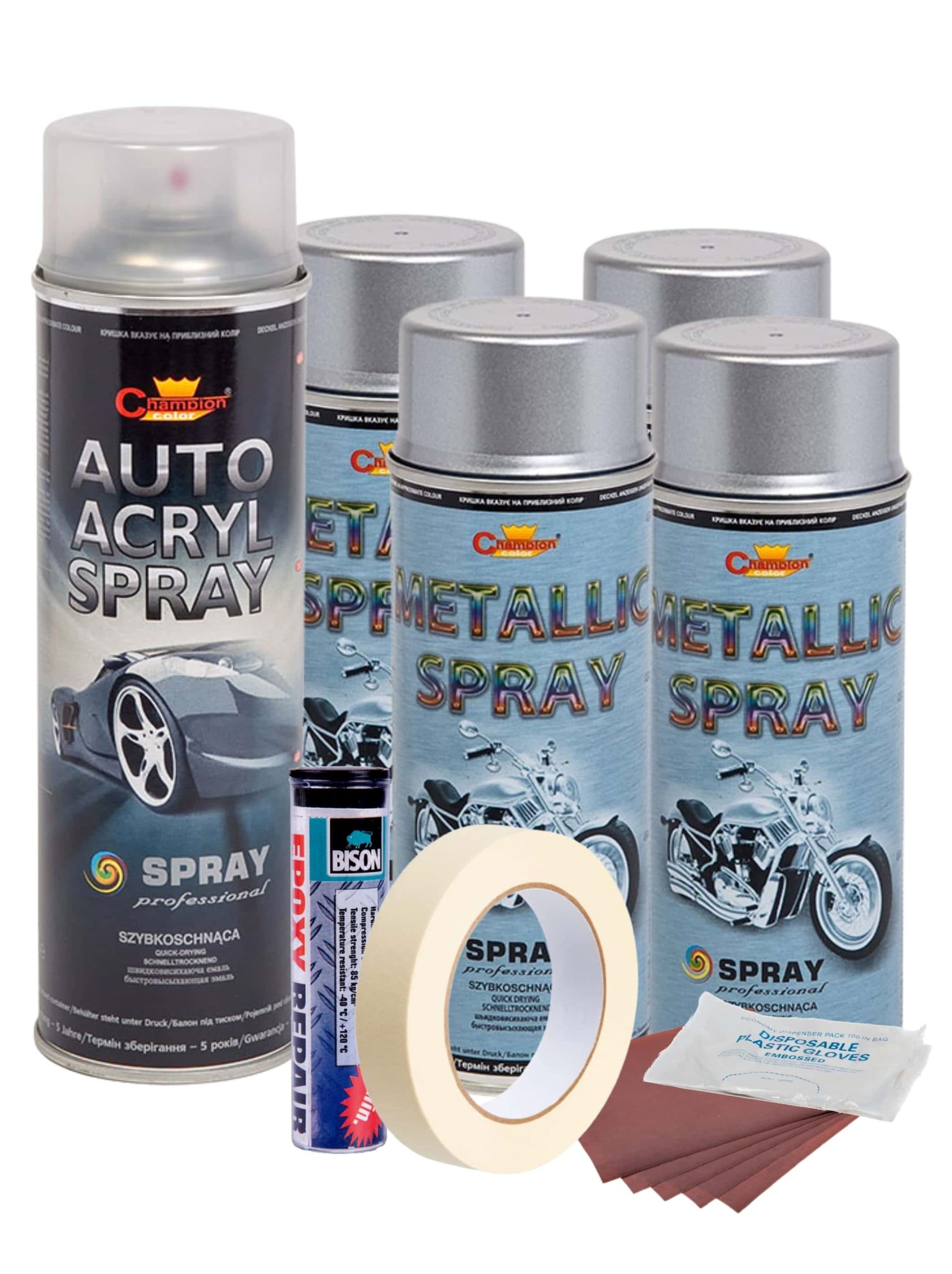 Kit reparatie si vopsire jante AVEX.ro Argintiu Metalizat — imagine 1