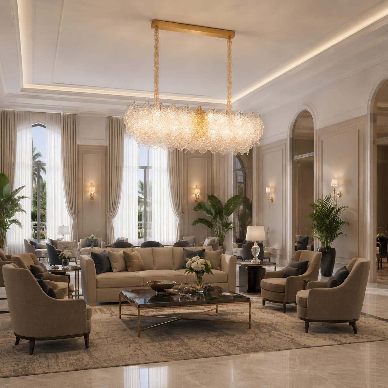 Candelabru Cristal LACE Royale 11xE14 Auriu Lucios Design Elegant — imagine 5