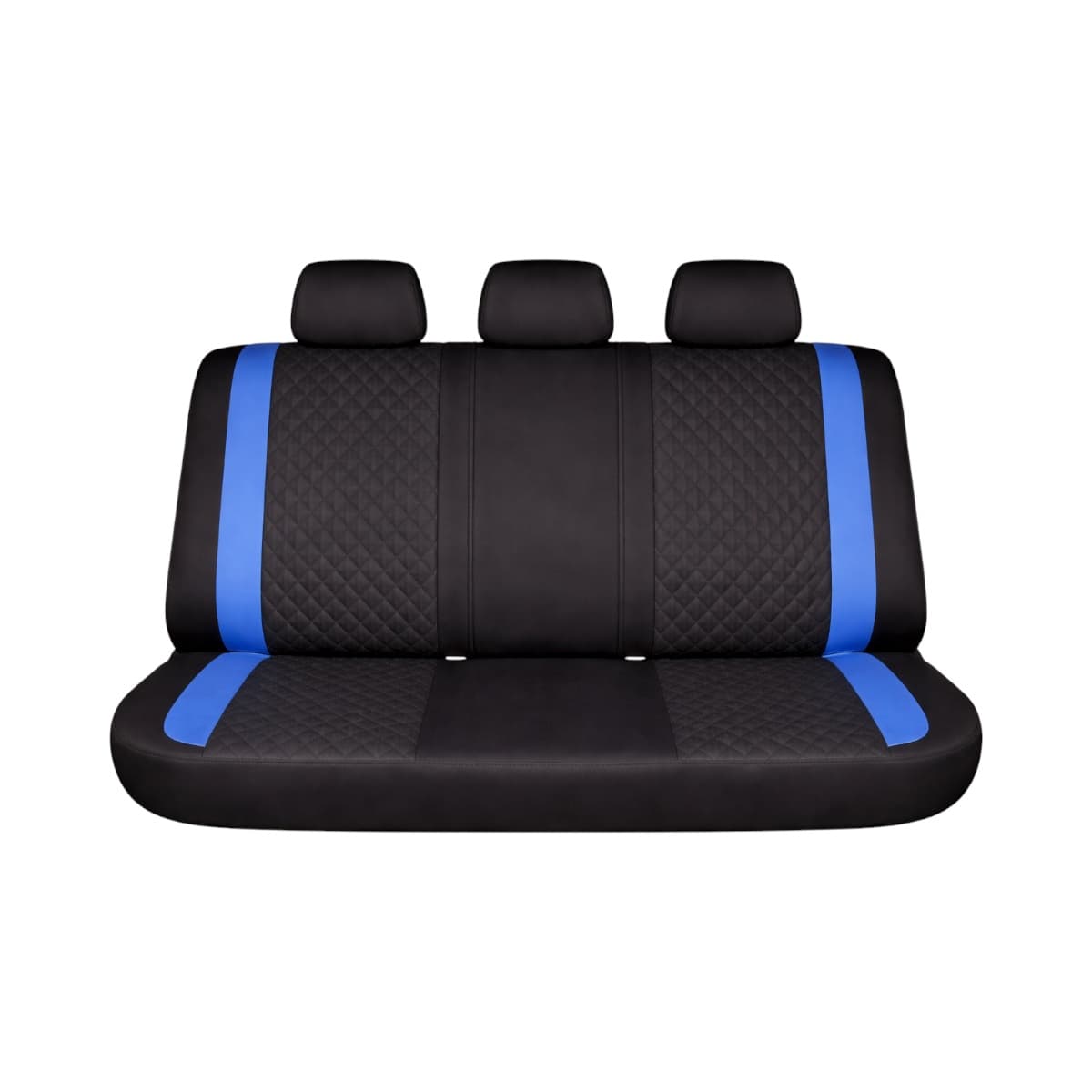 Set huse scaune auto Premium Diamond Drive, Piele Ecologica, Negru/Albastru — imagine 3