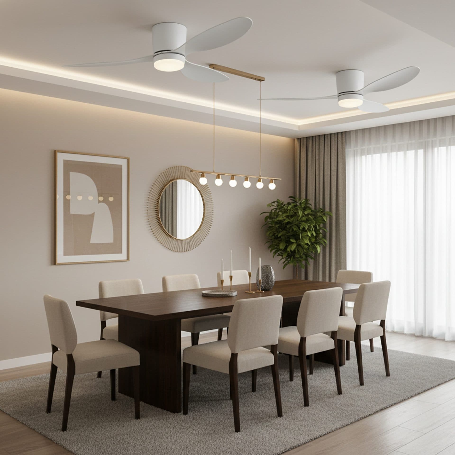 Lustra LED Ventilator Flippy 21W 80cm Telecomanda — imagine 3